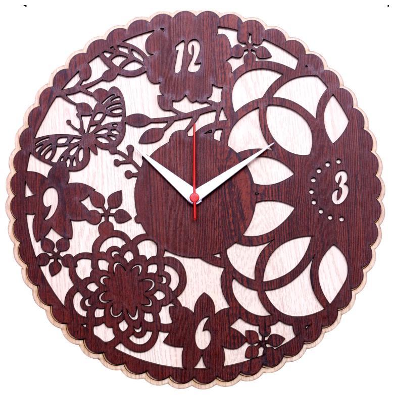 

Maison Cuisine Wood Analog Wall clock ( Set of 1 )