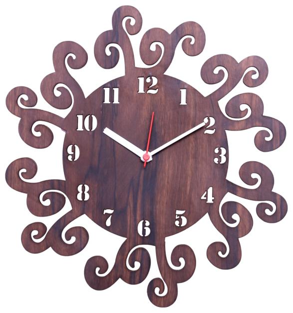 

Maison Cuisine Wood Analog Wall clock ( Set of 1 )