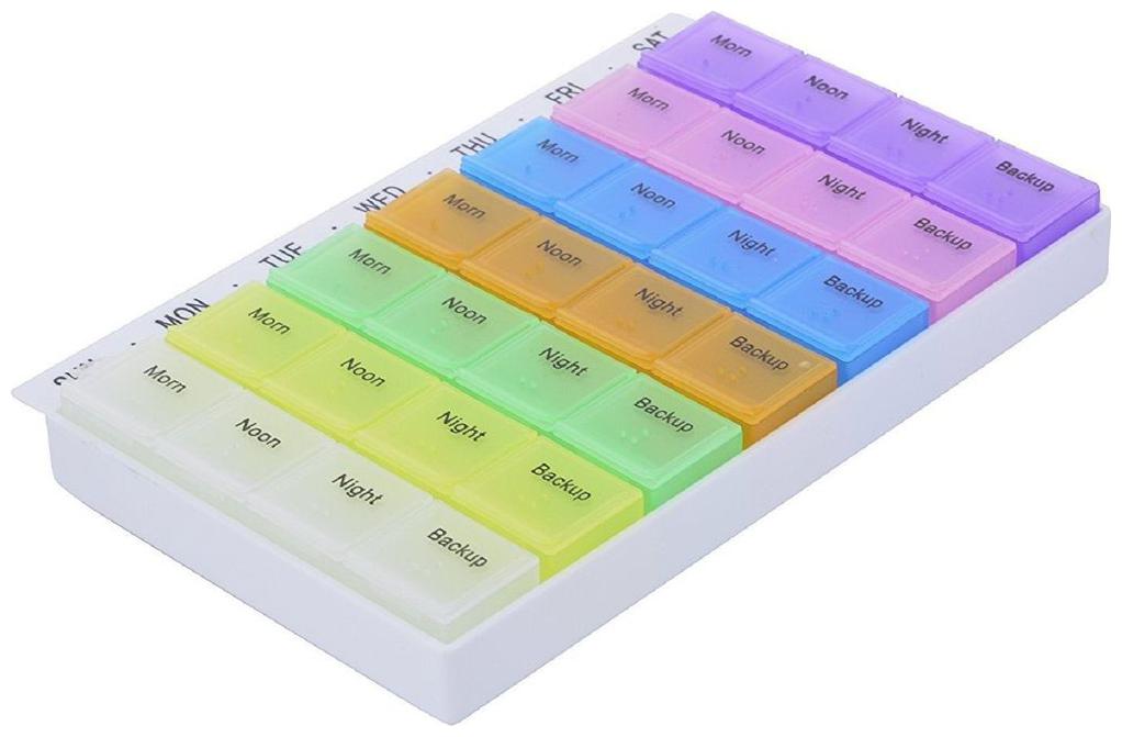 

Maison Cuisine 7 Day Pill Box with Tray Medication Organizer Planner (434)