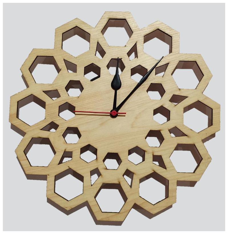 

Maison Cuisine Wood Analog Wall clock ( Set of 1 )