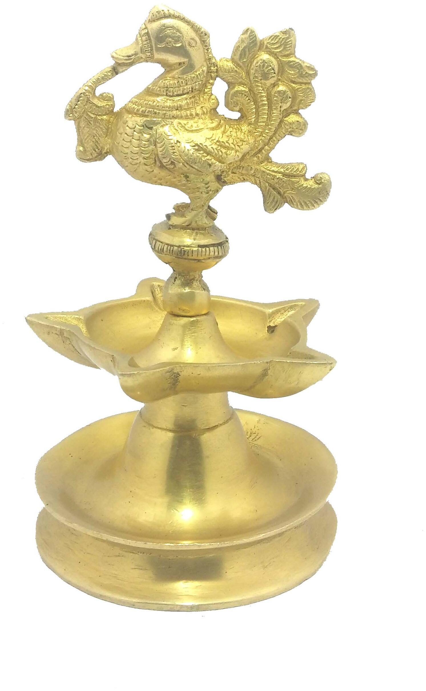 

Mamtabrass Brass Peacock Deepak