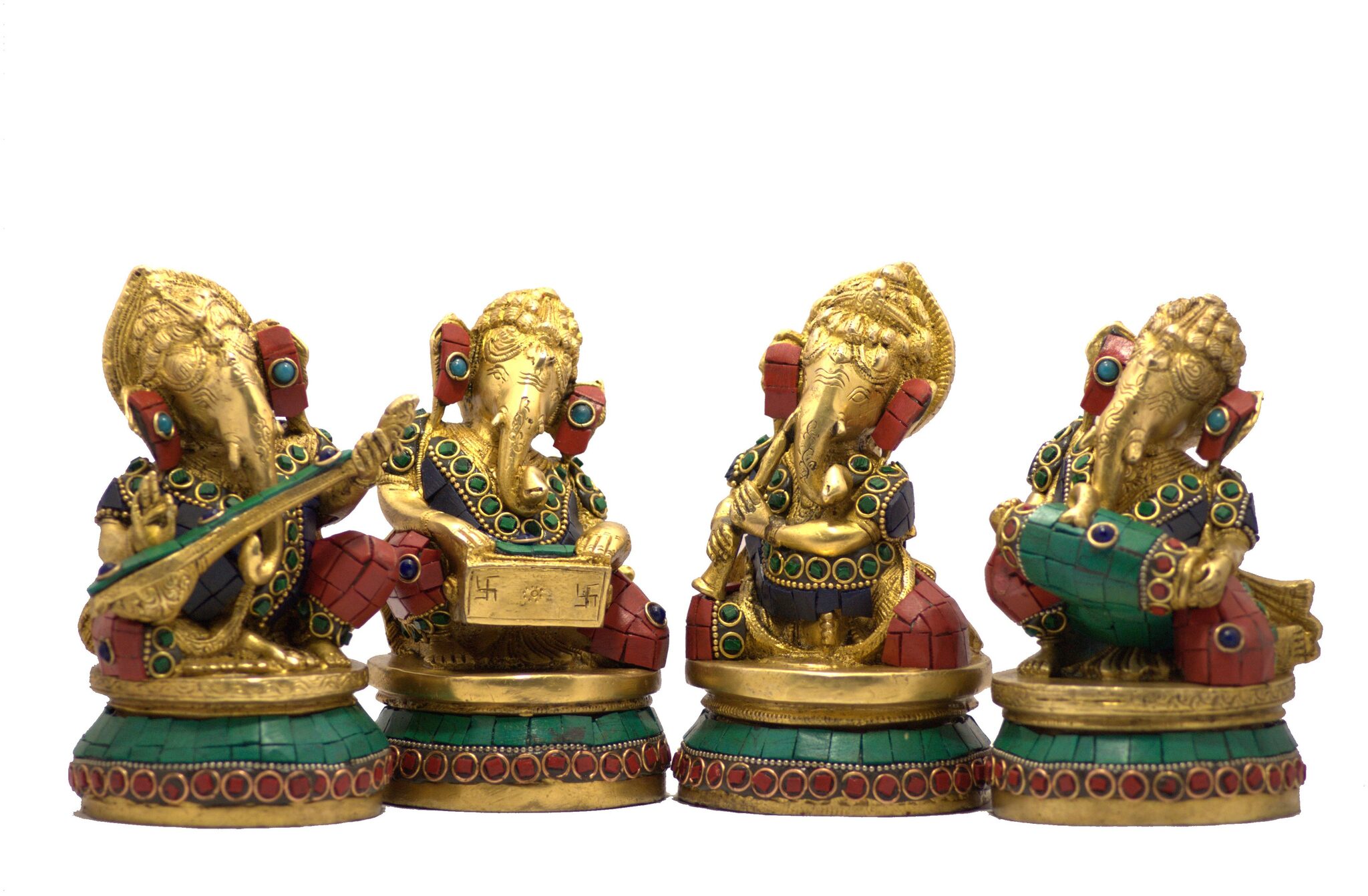 

Mamtabrass Lord Ganesha Is Play With Musical Instrument Decorative