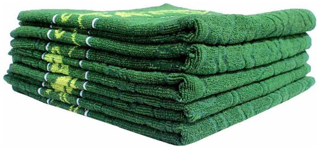 

Mandhania Green Cotton Dark Flora Turkey Towels - Pack Of 5