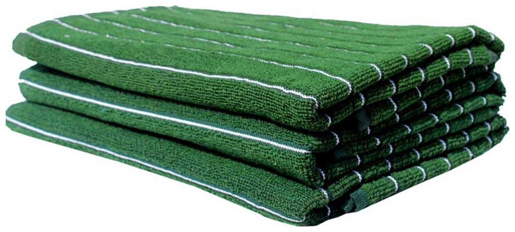 

Mandhania Green Cotton Stripes Bath Turkey Towels - Pack Of 3