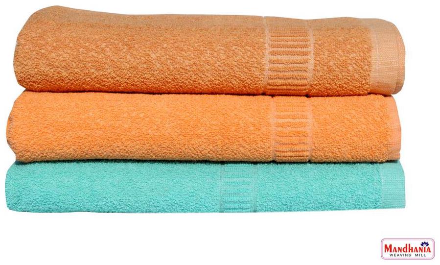 

Mandhania Lily Cotton Bath Towels Pack of 3 -Assorted (150cm x 75cm)