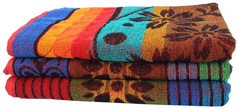 

Mandhania Multicolor Cotton Black Bath Towel - Pack Of 3
