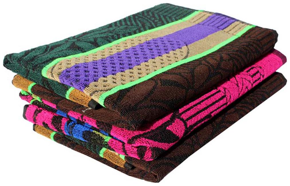 

Mandhania Multicolor Polyester Bath Towel - Pack Of 3