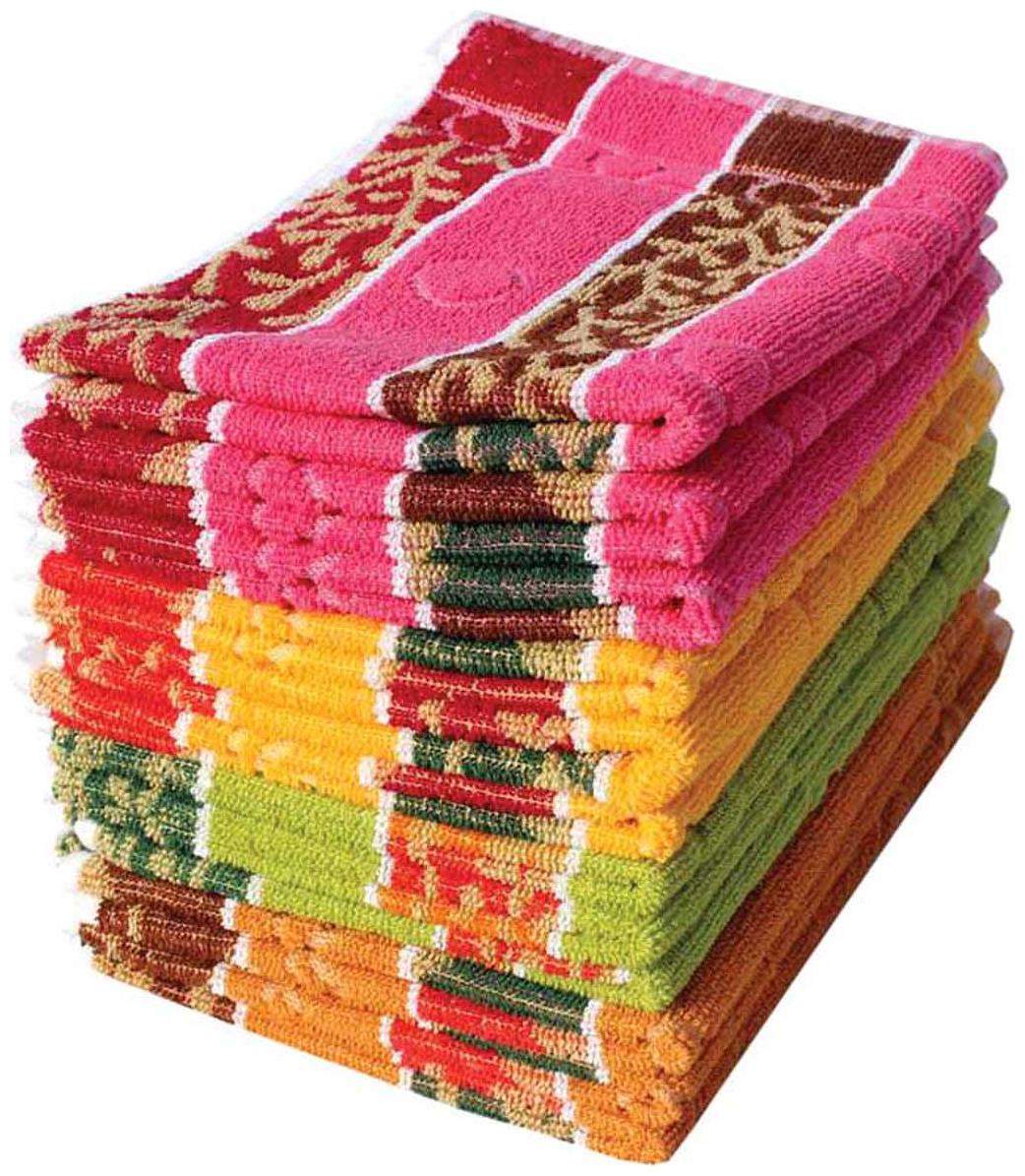 

Mandhania Multicolour Cotton Hand Towel-Set Of 12