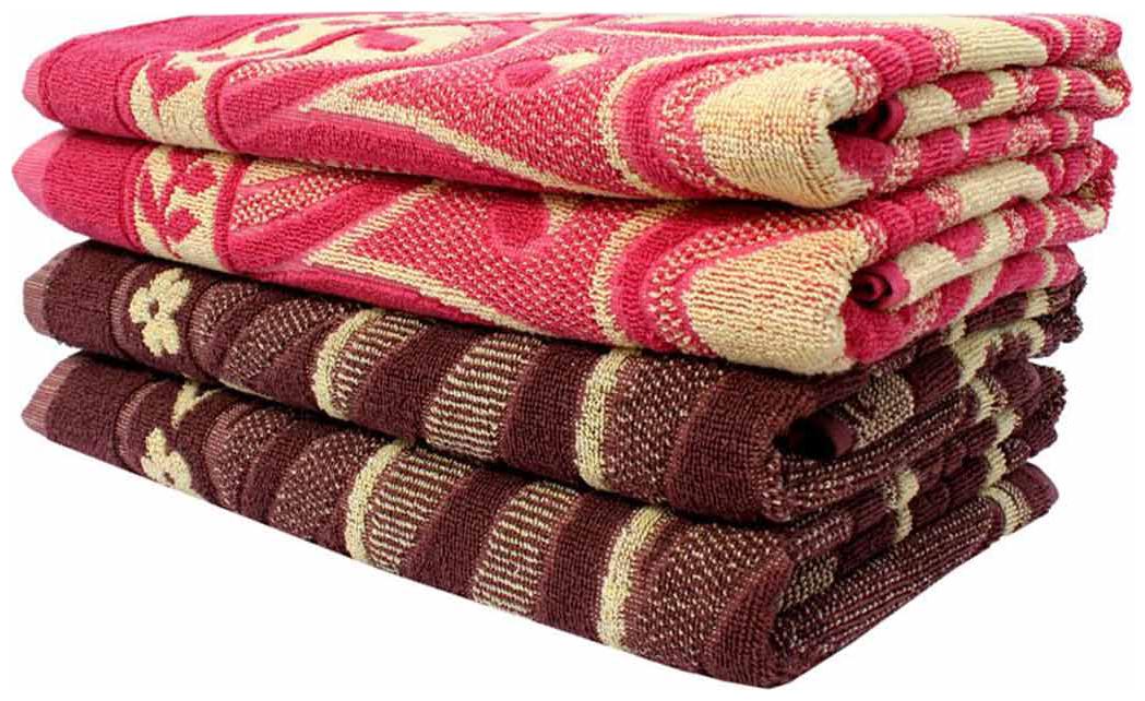 

Mandhania Multicolor Cotton Geometrical Towel Set - Pack Of 4