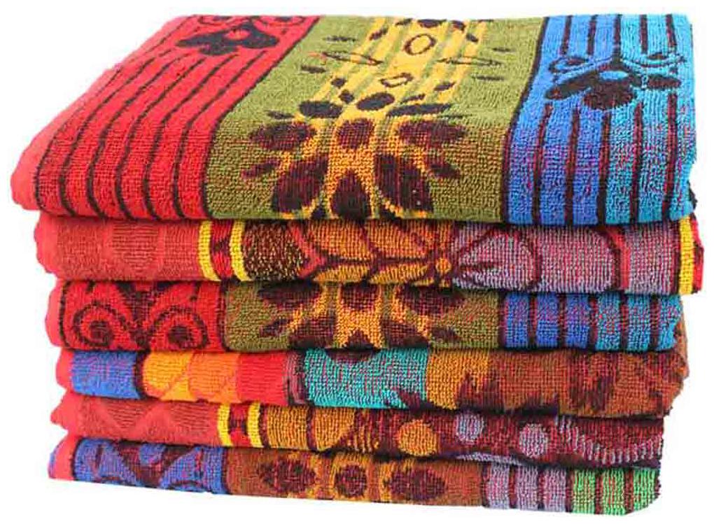 

Mandhania Multicolor Cotton Black Bath Towel - Pack Of 6