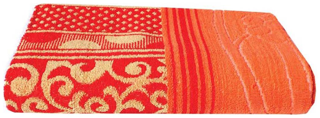 

Mandhania Orange Cotton Bath Towel