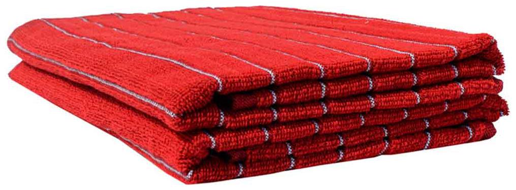 

Mandhania Red Cotton Stripes Bath Turkey Towels - Pack Of 2