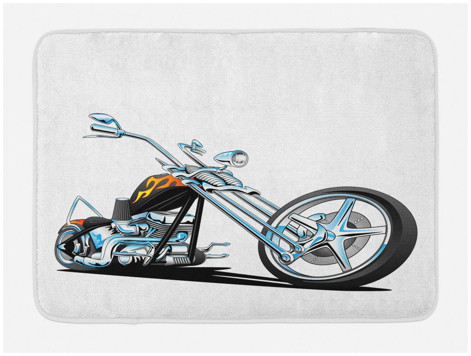 

Manly Bath Mat American Motorcycle Sport Non-Slip Plush Mat 29 5 X 17 5 Inches