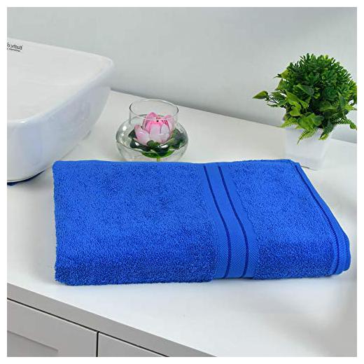 

MANNATLIFESTYLE 450 GSM Cotton Bath Towel ( 1 Piece Blue )