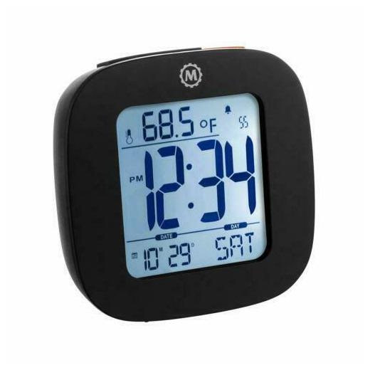 

Marathon Alarm Clocks Cl030058Bk Small Compact With Repeating Snooze Light And