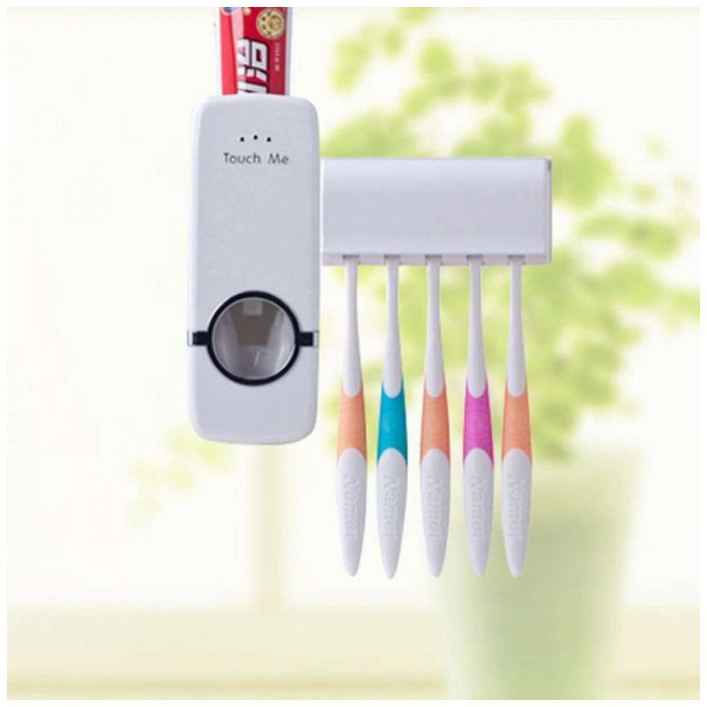 

Marketon Automatic Toothpaste Dispenser and Tooth Brush Holder Set (Pack of 1) White
