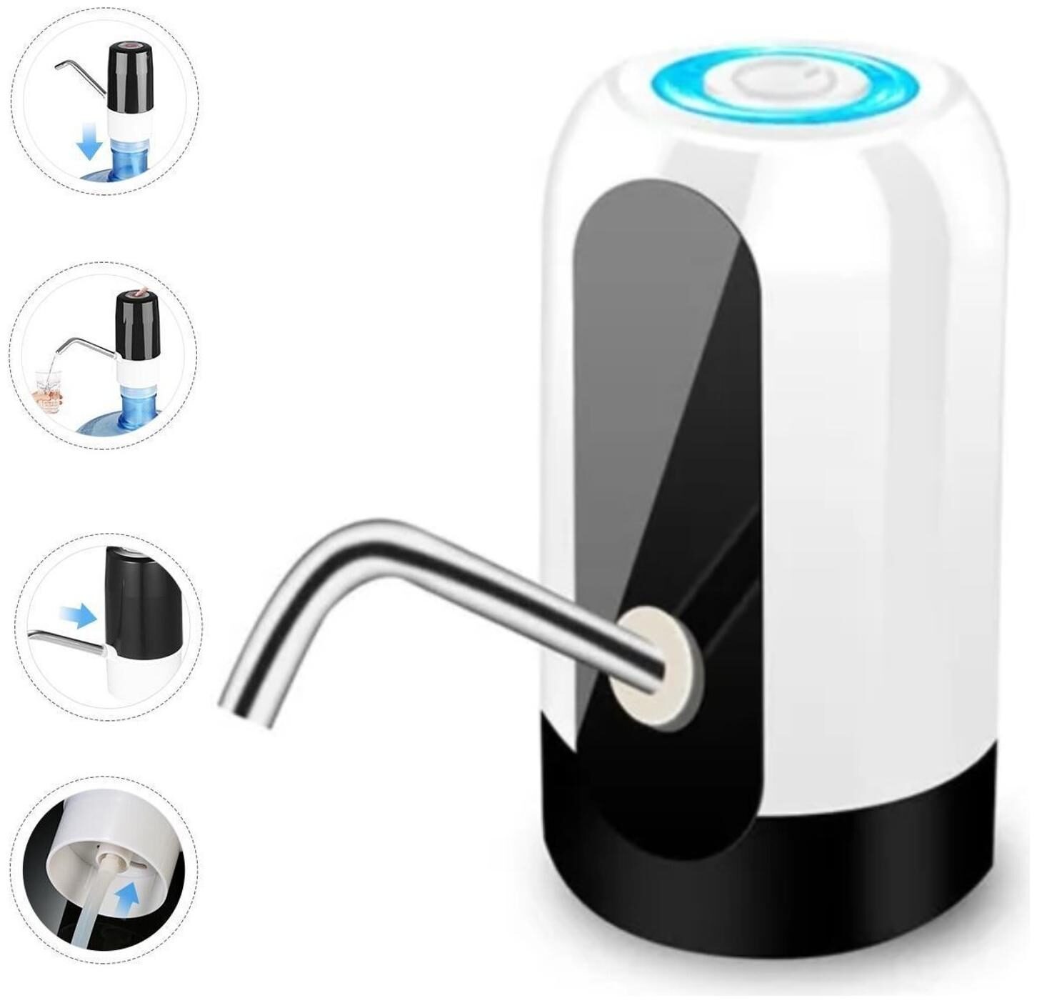 

Marketon Automatic Rechargeable Water Dispenser For 20 L Standard Bottle With USB Cable For Charging (Set of 1) Assorted Color