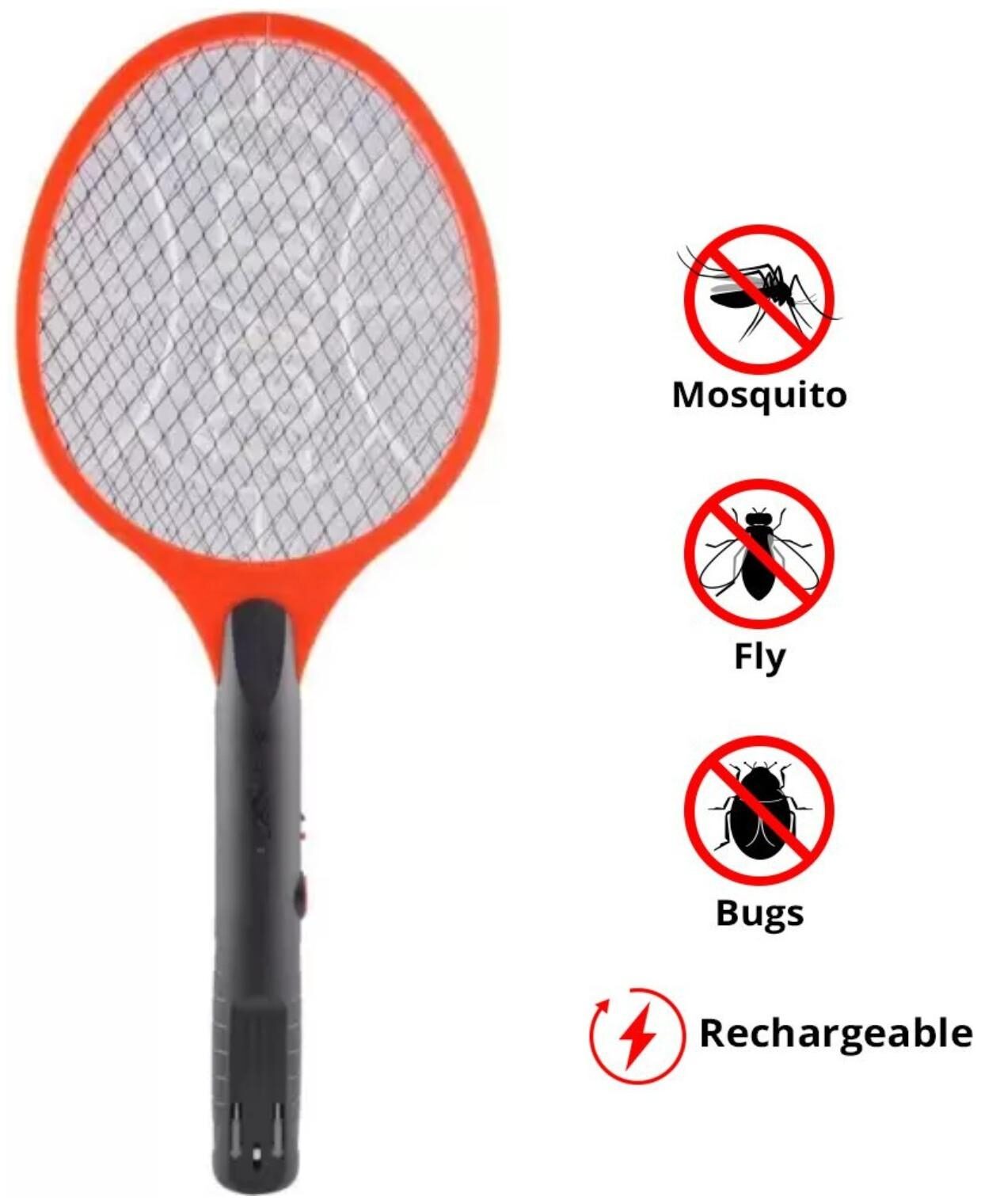 

Marketon Eco-Friendly Rechargeable Mosquito Racket For With Shock Proof For Indoor And Outdoor (Assorted Color) Pack Of 1