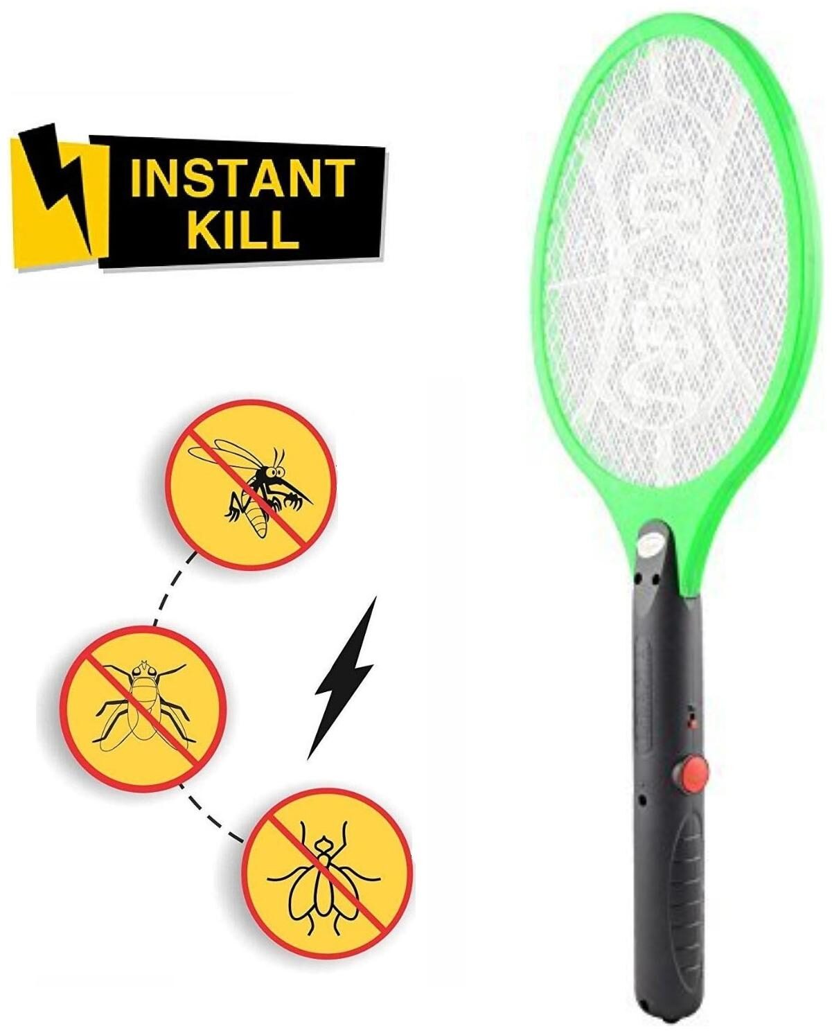 

Marketon Electric Rechargeable Mosquito Killer Racket For Mosquito And Insect For Indoor Outdoor Use (Pack of 1) Assorted Color
