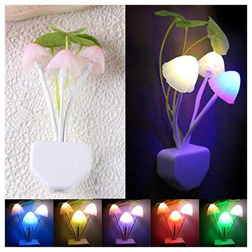 

Marketwala Mushroom Plant Shape LED Light Lamp with Smart Sensor Auto on-Off (White) (Pack of 1) White