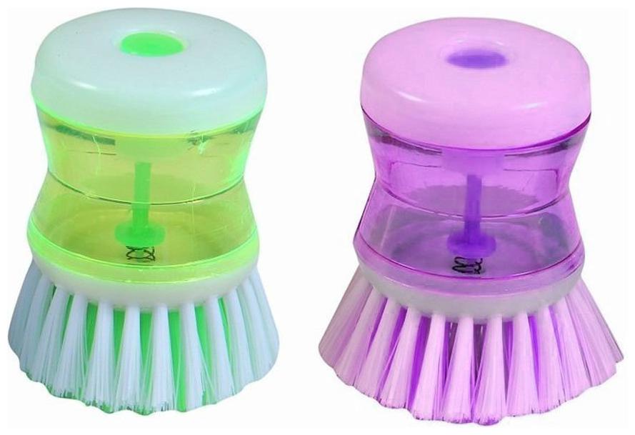 

Marketwala Plastic Cleaning Brush with Liquid Soap Dispenser Pack of 2