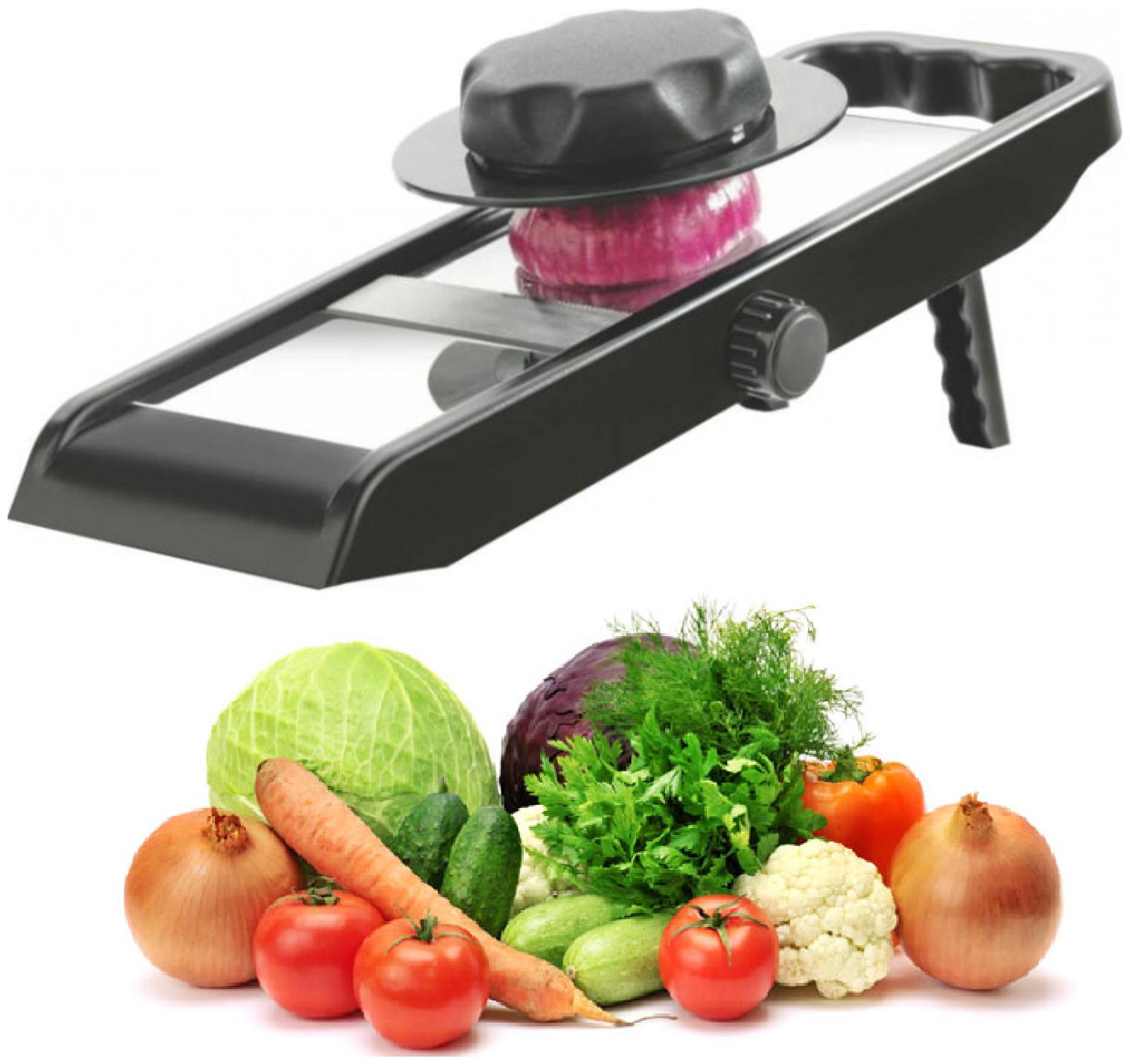 

Marketwala Premium Adjustable Slicer with Stainless Steel Blade for Potato Onion and Vegetable Slicer for Kitchen Use (Set of 1) Black