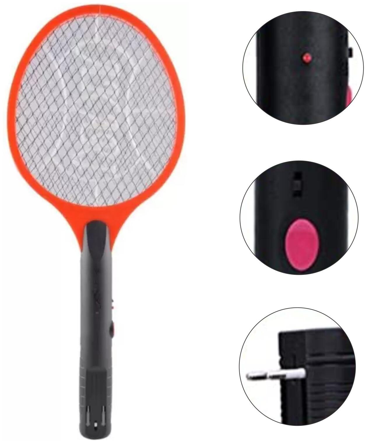 

Marketwala Rechargeable Electric Mosquito Racket Bug Zapper for Fly Swatter Mosquito and Insect (Set of 1) Assorted Color