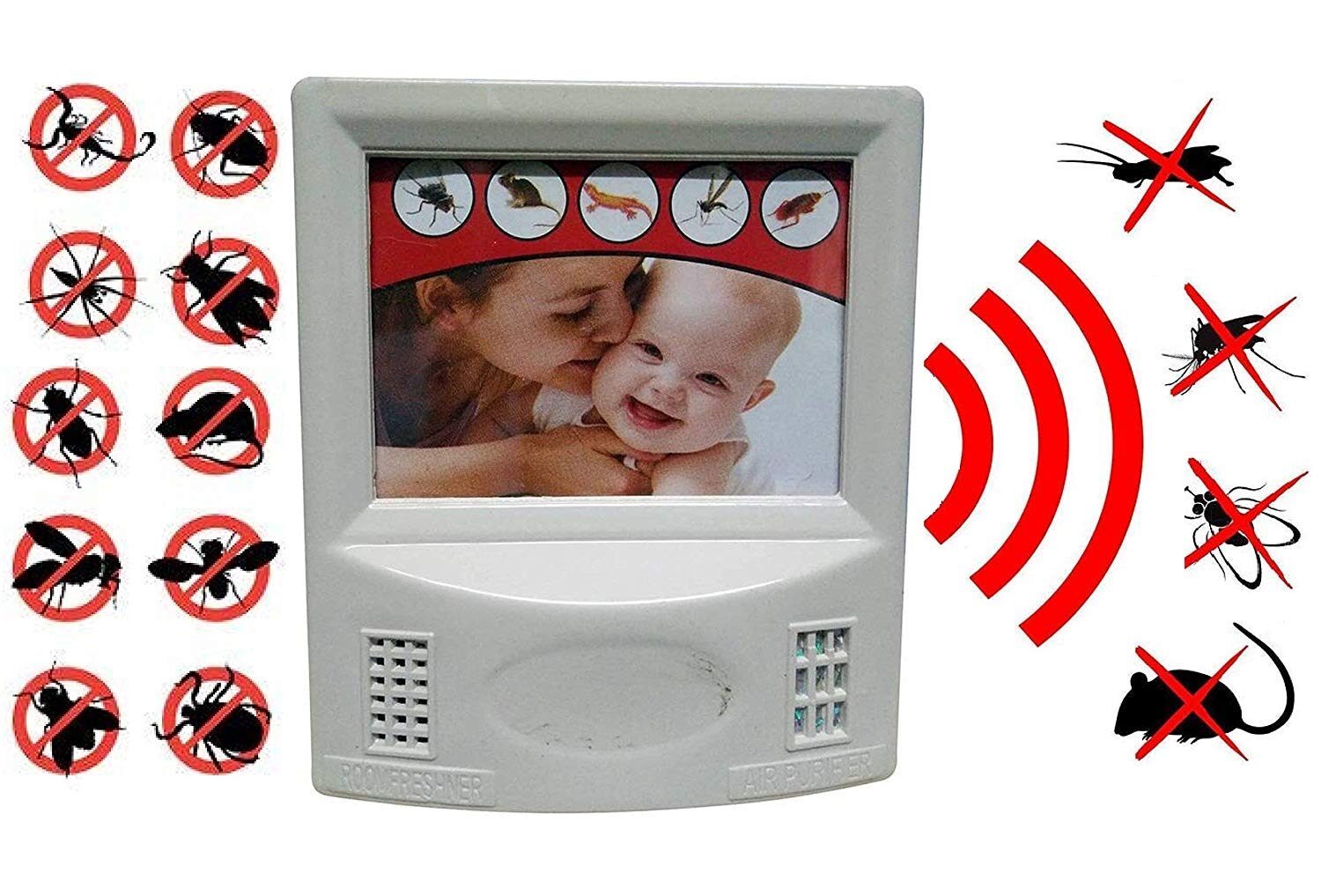 

Marketwala Suraksha Ultrasonic Pest Repellent Fleas Rat Spider Cockroach Ants Repeller Health Care System (1 pc)
