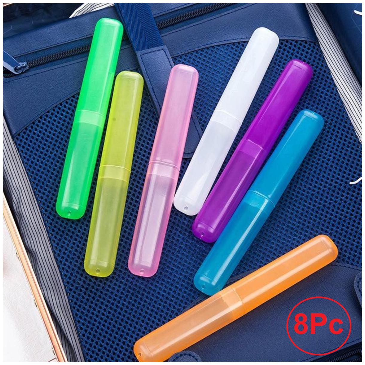 

Marketwala Toothbrush Case Holder Toothbrush Cover and Toothbrush Protect Case for Hiking Camping Travel (Pack of 8) Assorted Color