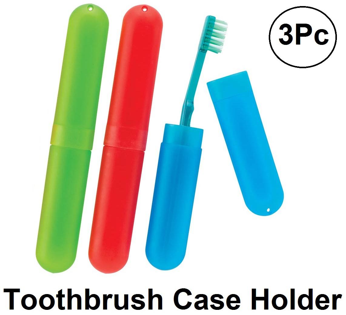 

Marketwala Toothbrush Case Holder Toothbrush Cover and Toothbrush Protect Case for Hiking Camping Travel (Pack of 3) Assorted Color