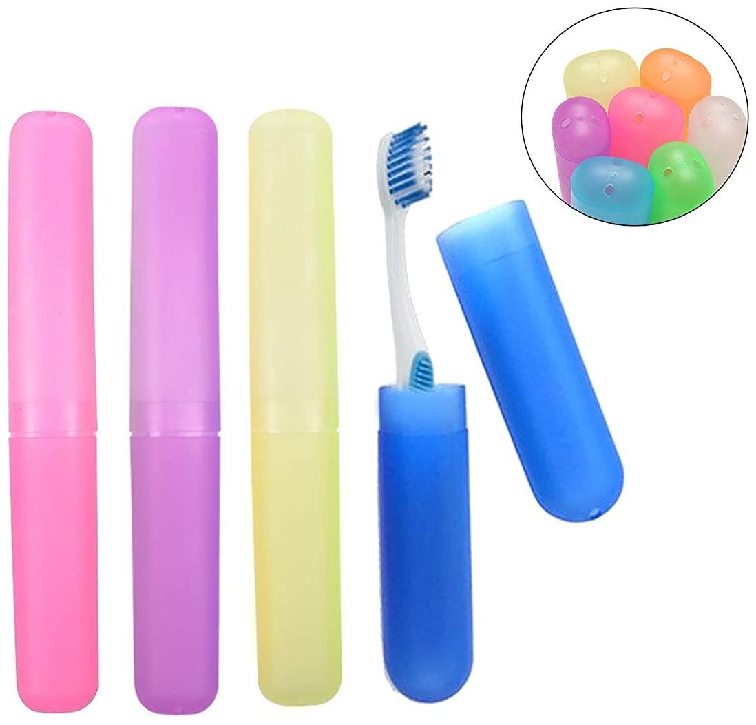 

Marketwala Toothbrush Case Holder Toothbrush Cover and Toothbrush Protect Case for Hiking Camping Travel (Pack of 4) Assorted Color