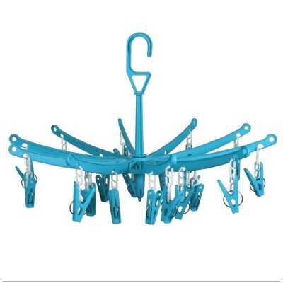 Mart and Fold-able Portable Hanging Dryer Clothes Drying Hanger with 18 Clip