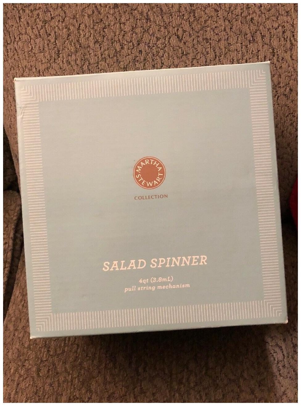 

Martha Stewart Collection Salad Spinner White mint green color