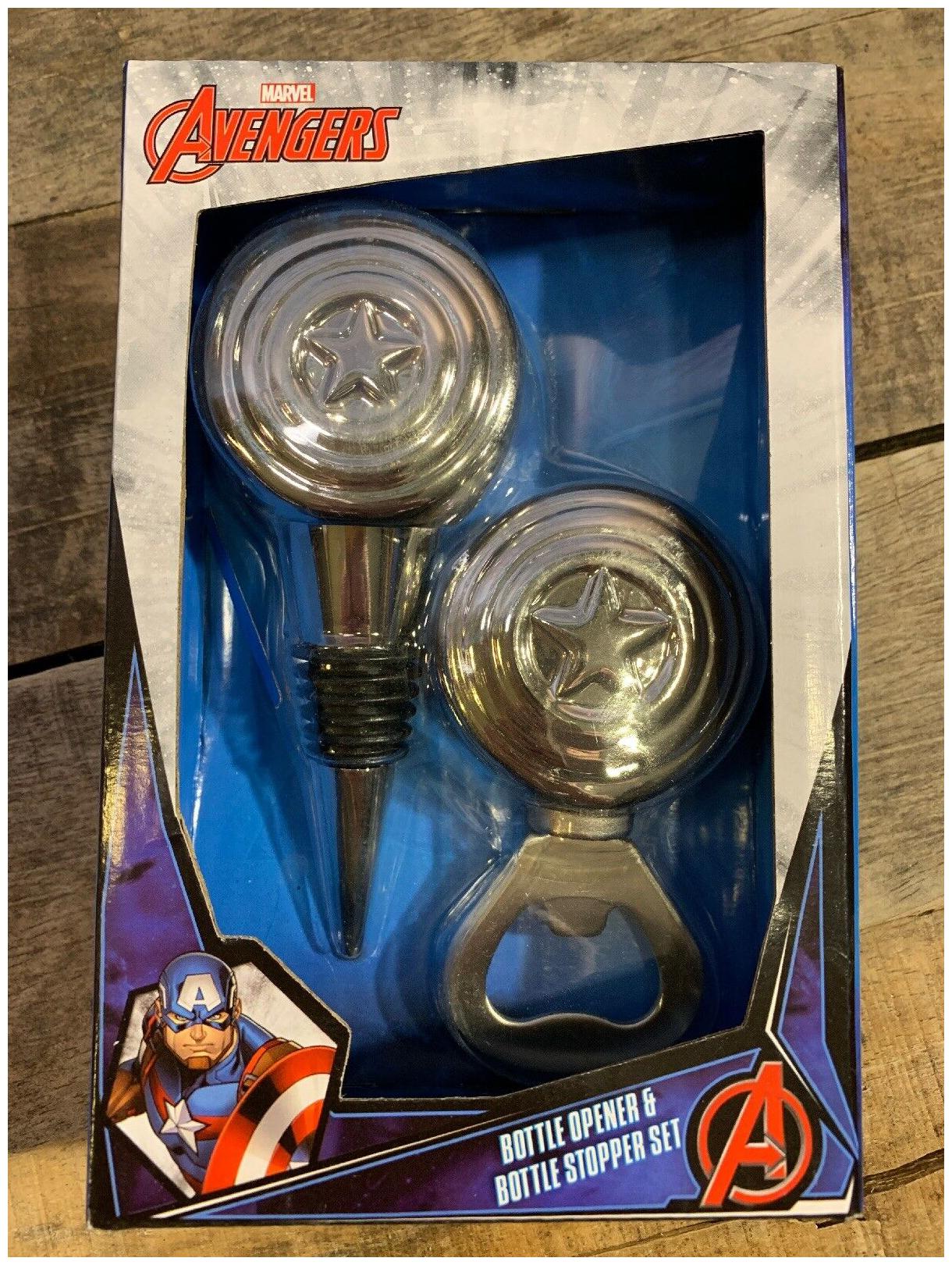 

Marvel AVENGERS Bottle Opener Stopper Set NEW