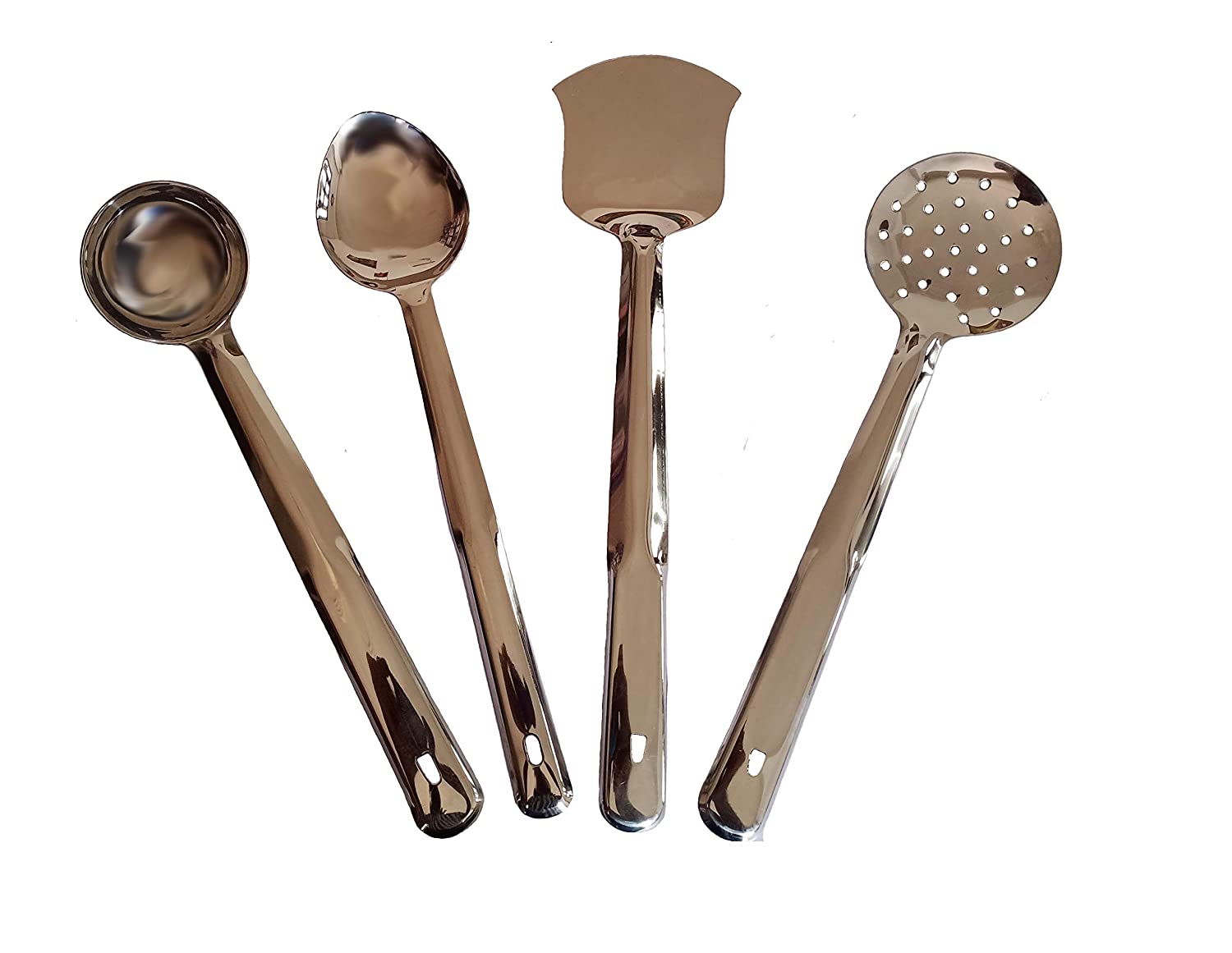 

Marwall Stainless steel Silver Kitchen Tool Combos ( Set of 4 )