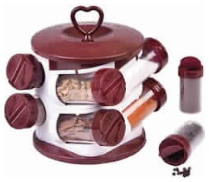 Masala Rack Spice Storage - Set Of 8 Jars