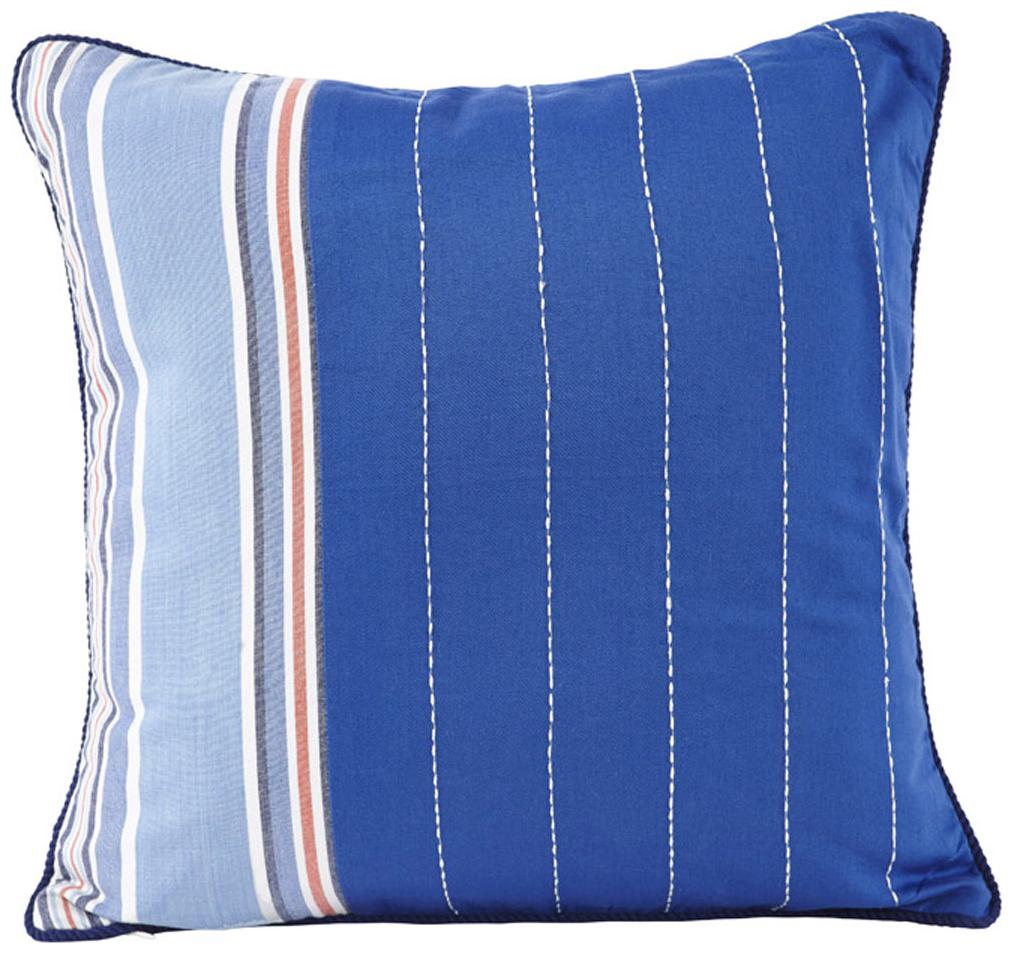 

Maspar Little Sailor Sailor Stripe Cotton Blue Medium Cushion Cover (Pack Of 1)