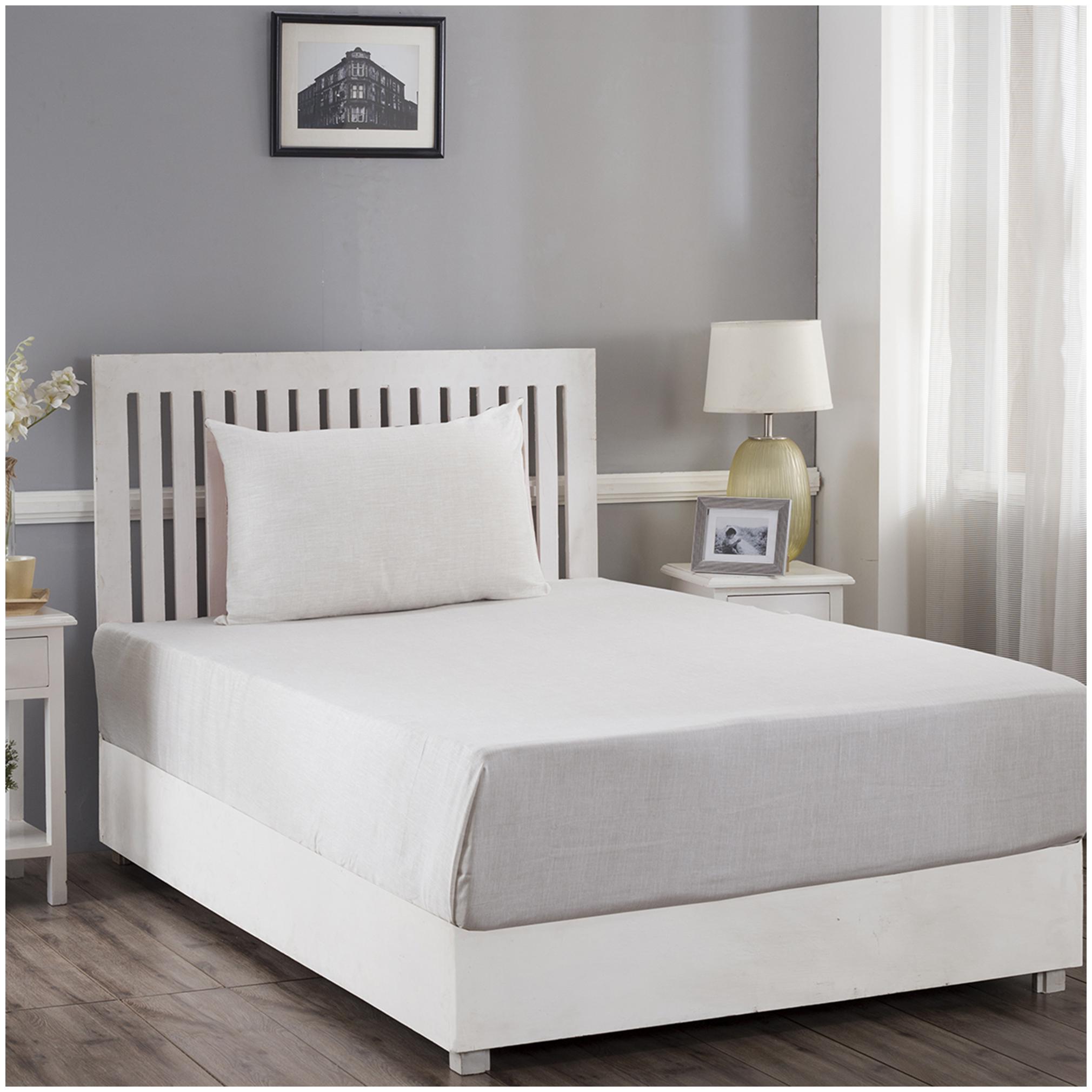 

Maspar Cotton Solid Single Size Bedsheet 210 TC ( 1 Bedsheet With 1 Pillow Covers Beige )