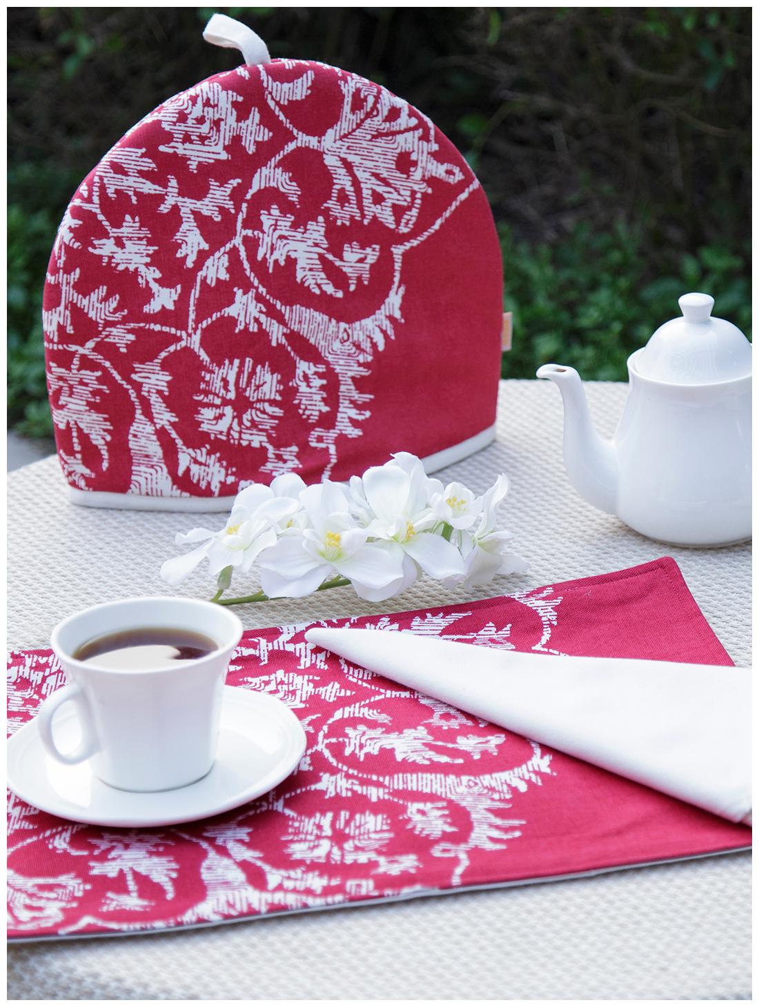 

Maspar Sien Elemental 550 GSM Cotton Red Table Set (Pack Of 6)