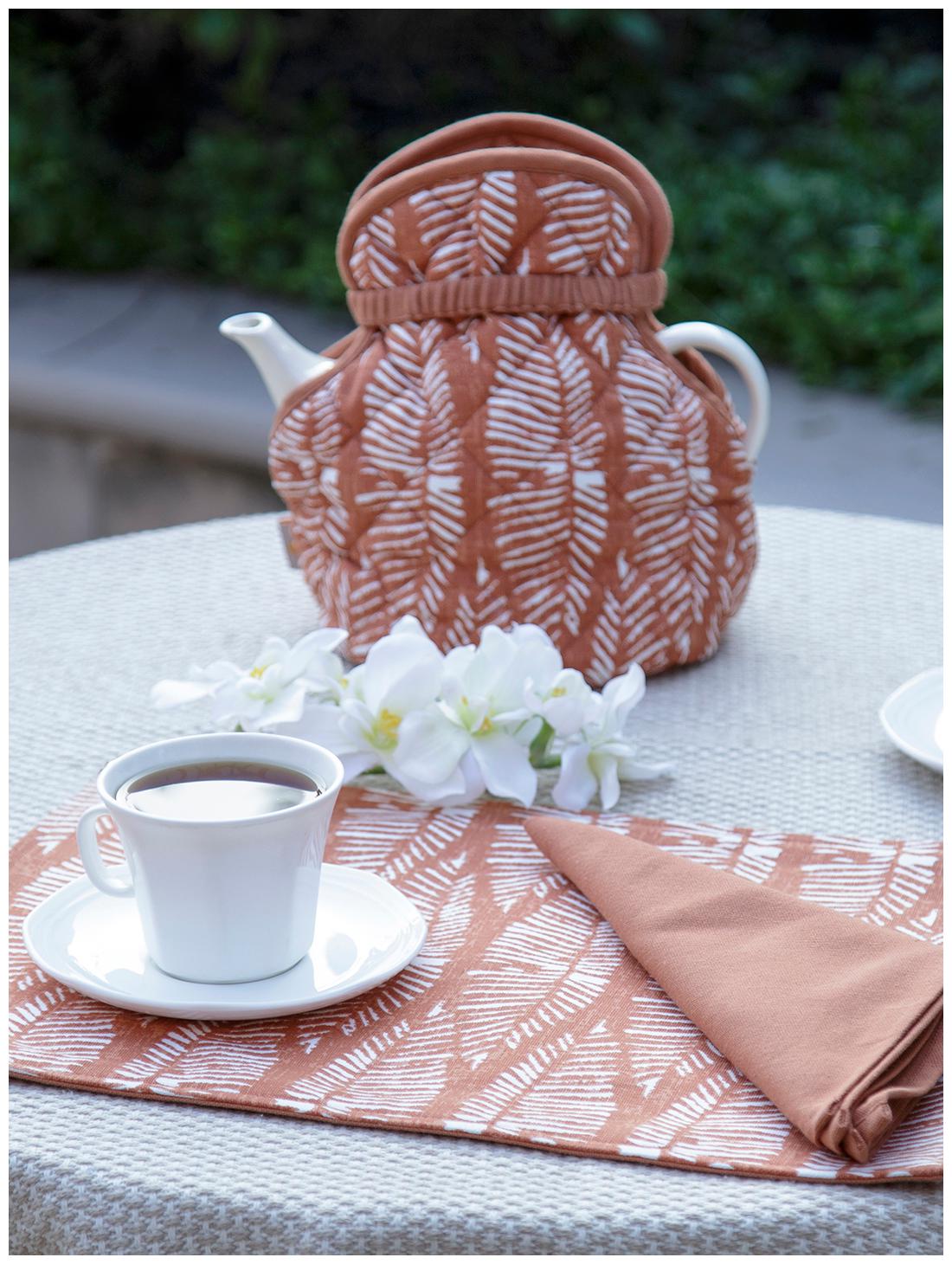 

Maspar Sien Mint Cotton Red Table Set (Pack Of 12)