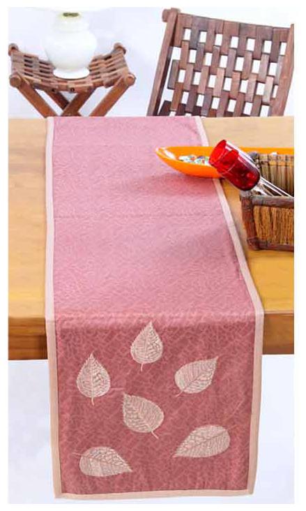 

Maspar Elan Leafy Texture Cotton Purple 6 Seater Runner (Pack Of 1)