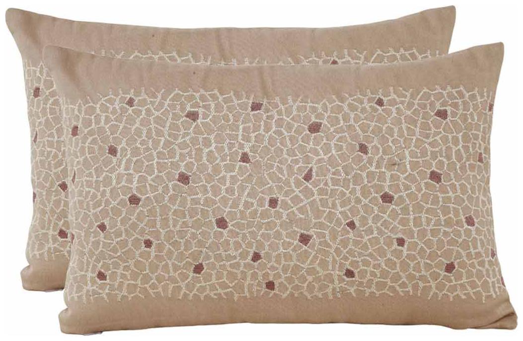 

Maspar Cross County Mosaic Spray Embroidery Cotton Pink Small Cushion Cover (Pack Of 1)
