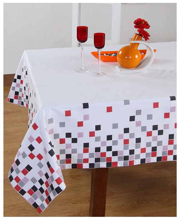

Maspar Majestic Splendor Mosiacs Print Cotton Red 8 Seater Four Slice (Pack Of 1)