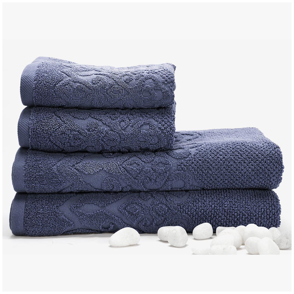 

Maspar 550 GSM Cotton Bath towel ( 4 pieces Blue )