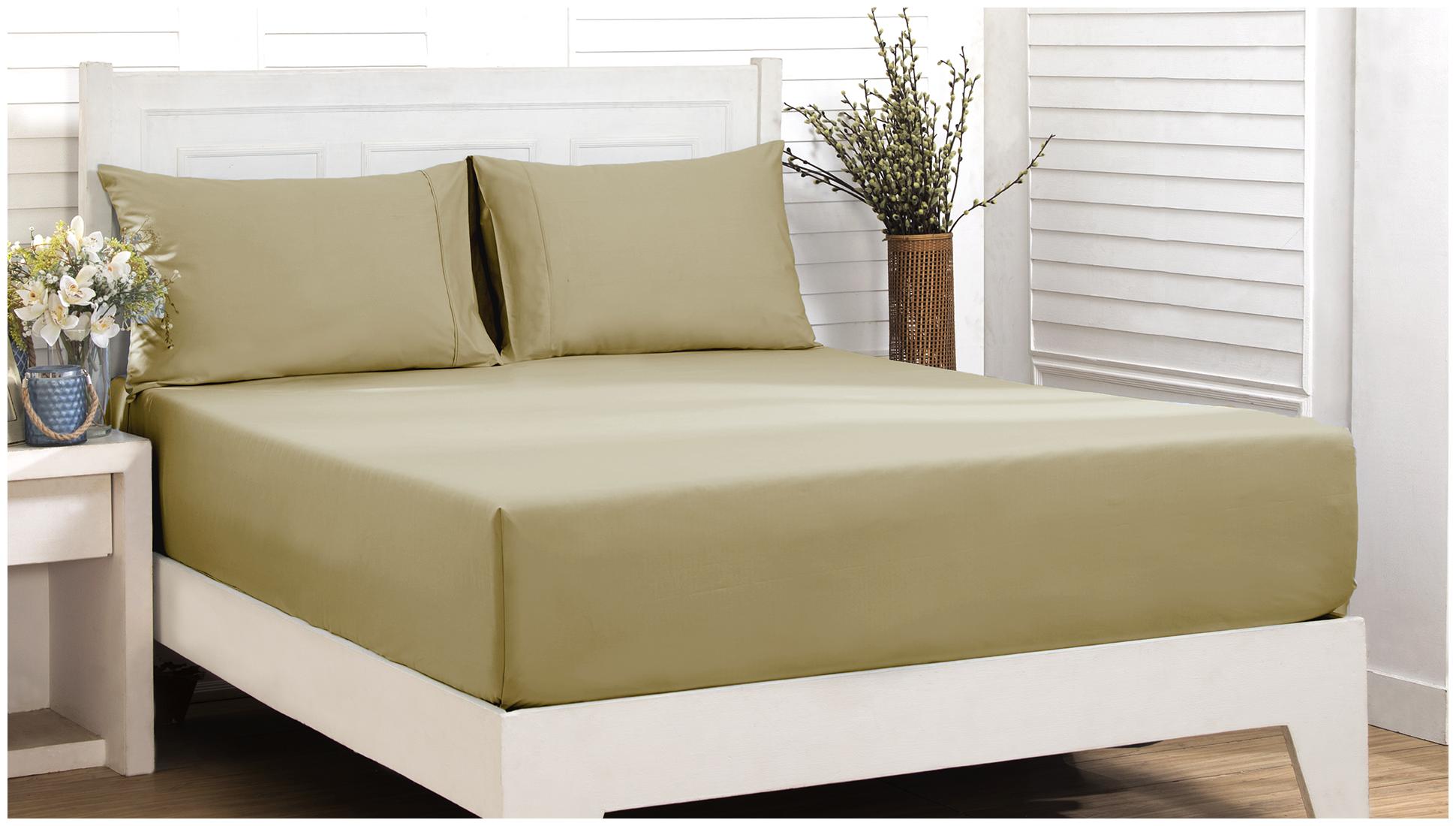 

Maspar Cotton Solid Single Size Bedsheet 200 TC ( 1 Bedsheet With 1 Pillow Covers Beige )