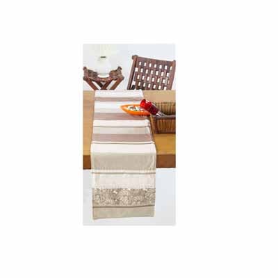 

Maspar Elan Palm Leaves Cotton Brown 8 Seater Runner (Pack Of 1)