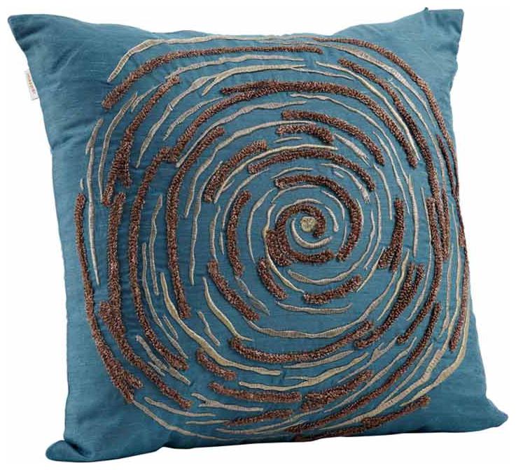 

Maspar Luxe Ripple Cotton Blue Medium Cushion Cover (Pack Of 1)