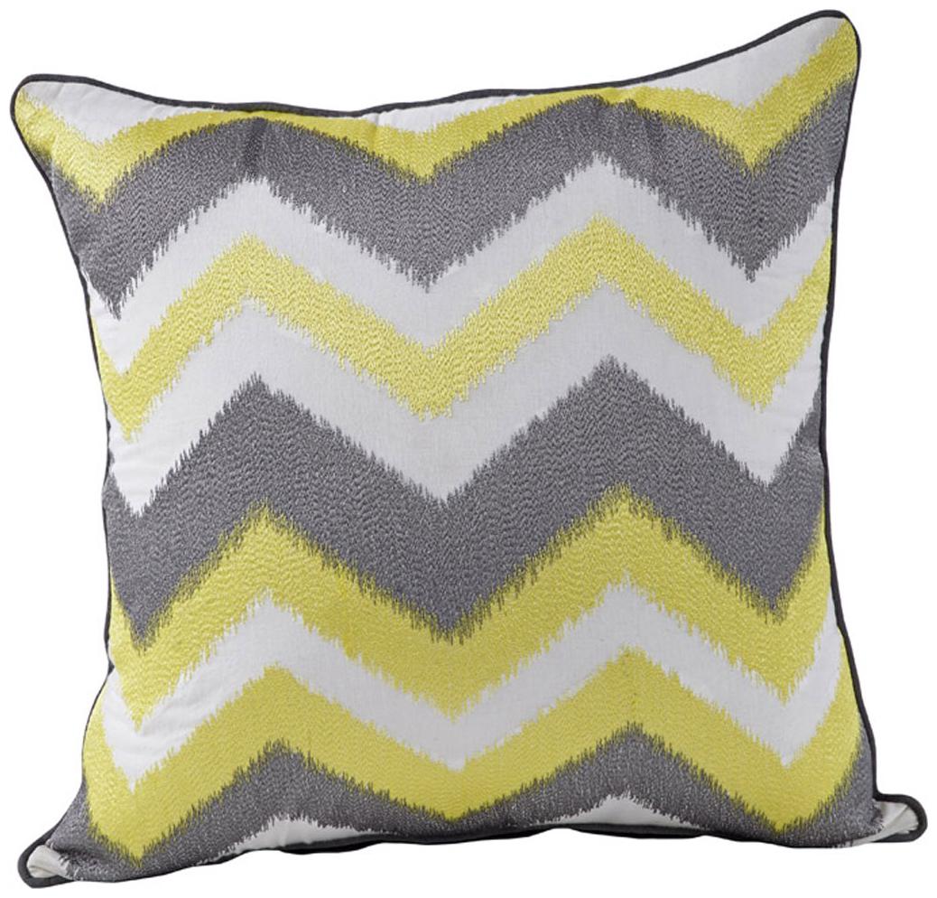 

Maspar Zoo Keeper Ikat Embroidery Cotton Yellow Medium Cushion Cover (Pack Of 1)