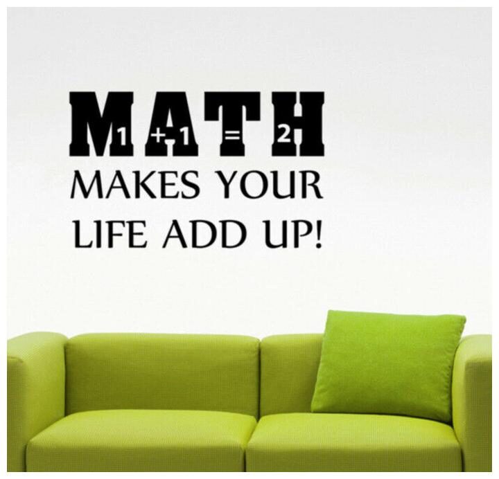 

Math Quote Wall Decal Mathematics Science Education Vinyl Sticker Art Decor 57qz