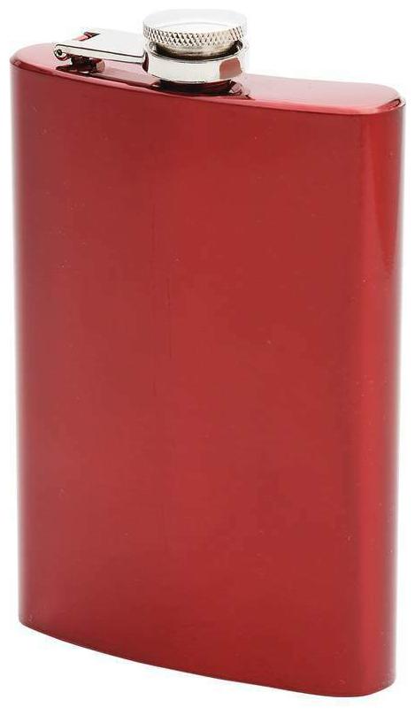 

Maxam 8oz Stainless Steel Flask-Red